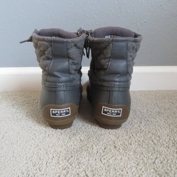 Sperry Womens Syren Gulf Wool Duck Boots Size 8 Gray Quilt Design Waterproof - Picture 5 of 9